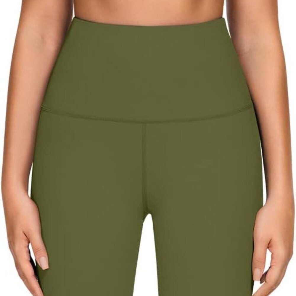Queenieke Dark Green Athletic Workout High Waisted Tummy Control Yoga Leggings